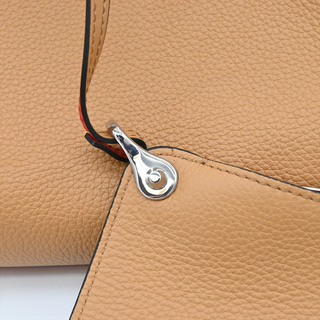 CHRISTIAN LOUBOUTIN | Cabata Tan Grained Leather Spike Tote Bag