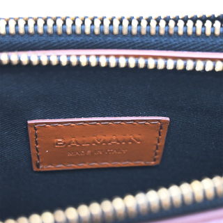 BALMAIN | Three-Pouches Tan Canvas Crossbody Bag