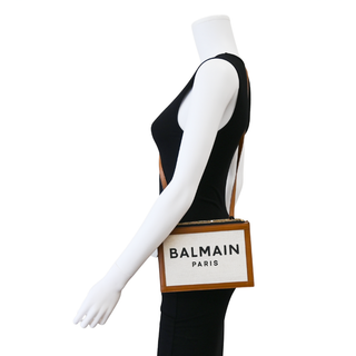 BALMAIN | Three-Pouches Tan Canvas Crossbody Bag