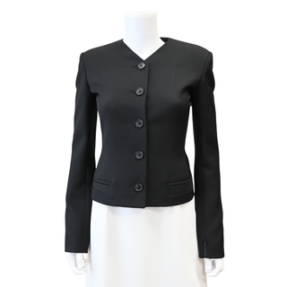 KHAITE | Nara Black Wool Peplum Jacket
