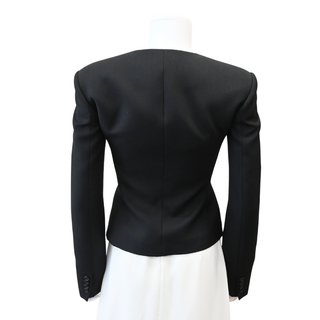 KHAITE | Nara Black Wool Peplum Jacket