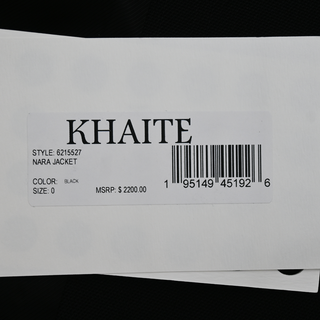 KHAITE | Nara Black Wool Peplum Jacket