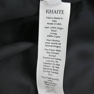 KHAITE | Nara Black Wool Peplum Jacket