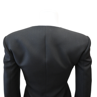 KHAITE | Nara Black Wool Peplum Jacket