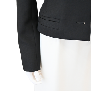 KHAITE | Nara Black Wool Peplum Jacket