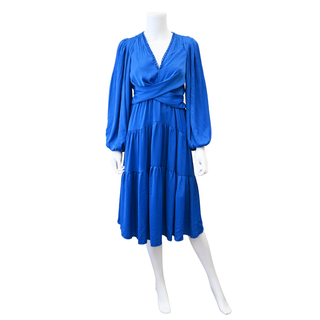 KOBI HALPERIN | Vienna Tiered Satin Midi Dress