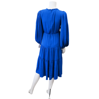 KOBI HALPERIN | Vienna Tiered Satin Midi Dress