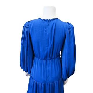 KOBI HALPERIN | Vienna Tiered Satin Midi Dress