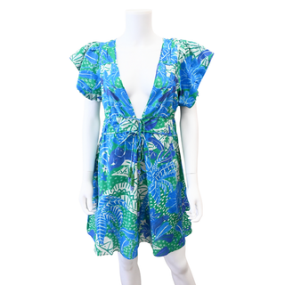 FARM RIO | Jungle Panther Tropical Floral Mini Dress