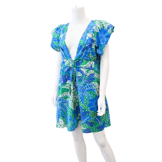 FARM RIO | Jungle Panther Tropical Floral Mini Dress