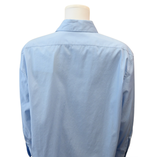 THE ROW | Xime Light Blue Button-Up Cotton Blouse