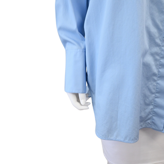 THE ROW | Xime Light Blue Button-Up Cotton Blouse
