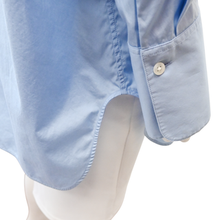 THE ROW | Xime Light Blue Button-Up Cotton Blouse