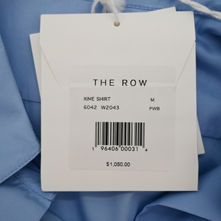 THE ROW | Xime Light Blue Button-Up Cotton Blouse