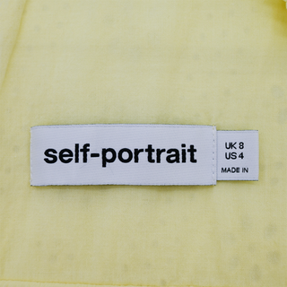 SELF-PORTRAIT | Yellow Eyelet Lace Sleeveless Mini Dress