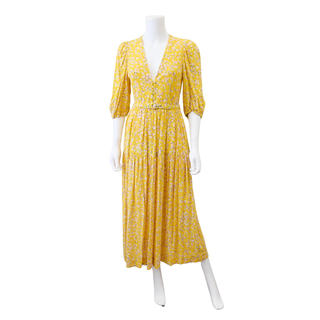 NICHOLAS | Floral Linen Blend Maxi Dress