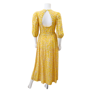 Floral Linen Blend Maxi Dress