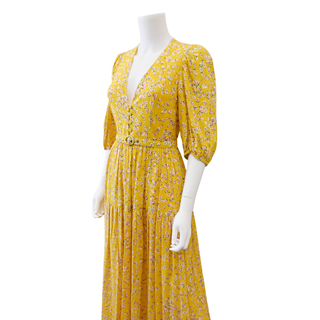 NICHOLAS | Floral Linen Blend Maxi Dress