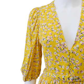NICHOLAS | Floral Linen Blend Maxi Dress