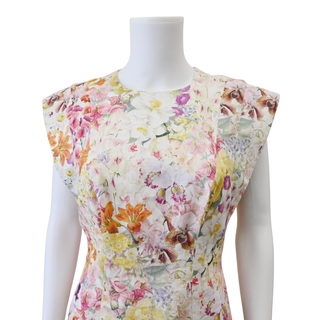 ZIMMERMANN | Harmony Floral Linen Flounce Mini Dress