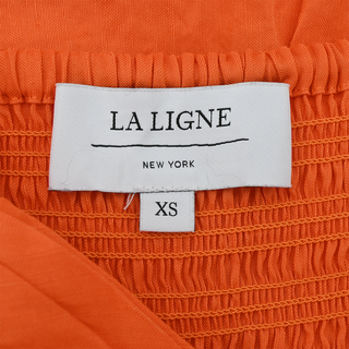 LA LIGNE | Bright Orange Tiered Midi Dress
