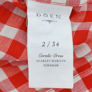 DOEN | Coralie Scarlet Marilyn Gingham Shift Dress