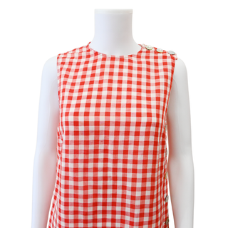 DOEN | Coralie Scarlet Marilyn Gingham Shift Dress