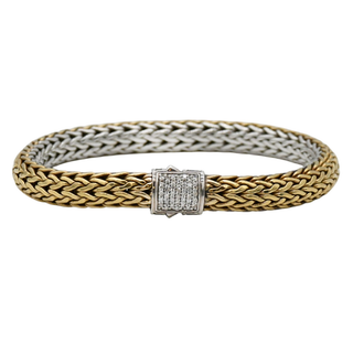 Reversible Pave Diamond Classic Chain Bracelet