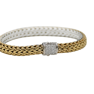 Reversible Pave Diamond Classic Chain Bracelet