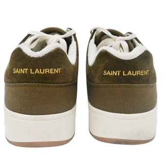 SAINT LAURENT | SL 61 Olive Canvas Low-Top Sneakers