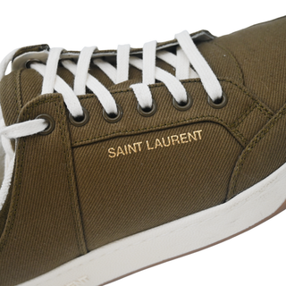 SAINT LAURENT | SL 61 Olive Canvas Low-Top Sneakers