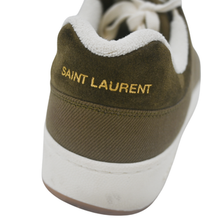 SAINT LAURENT | SL 61 Olive Canvas Low-Top Sneakers