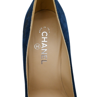 CHANEL | Gabrielle Blue Suede CC Pumps