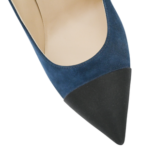 CHANEL | Gabrielle Blue Suede CC Pumps