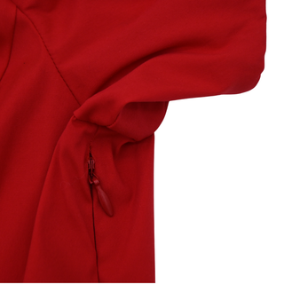 PRADA | Red Off The Shoulder Cotton-Blend Blouse