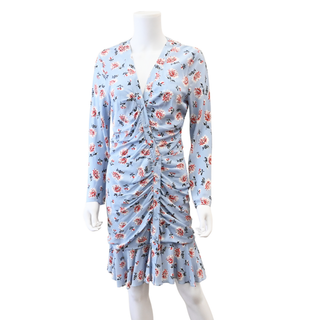 VERONICA BEARD | Rowe Sky Blue Floral Mini Dress