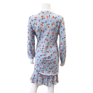 VERONICA BEARD | Rowe Sky Blue Floral Mini Dress