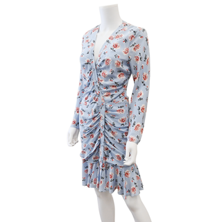 VERONICA BEARD | Rowe Sky Blue Floral Mini Dress