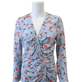 VERONICA BEARD | Rowe Sky Blue Floral Mini Dress