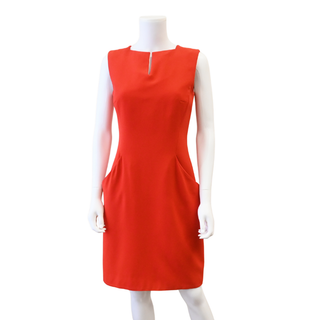 ALEXANDER MCQUEEN | Red Sleeveless Sheath Dress