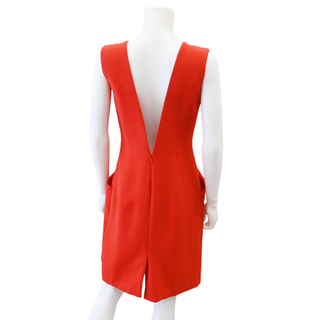 ALEXANDER MCQUEEN | Red Sleeveless Sheath Dress