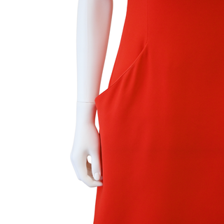 ALEXANDER MCQUEEN | Red Sleeveless Sheath Dress