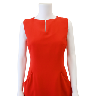 ALEXANDER MCQUEEN | Red Sleeveless Sheath Dress