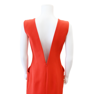 ALEXANDER MCQUEEN | Red Sleeveless Sheath Dress