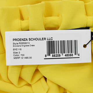 PROENZA SCHOULER | Yellow Crepe Halter Maxi Dress