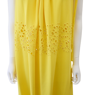 PROENZA SCHOULER | Yellow Crepe Halter Maxi Dress