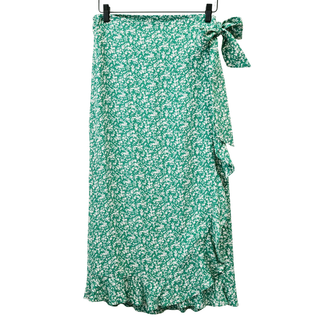 SEZANE | Melaine Garden Green Wrap Skirt