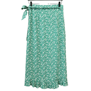 SEZANE | Melaine Garden Green Wrap Skirt