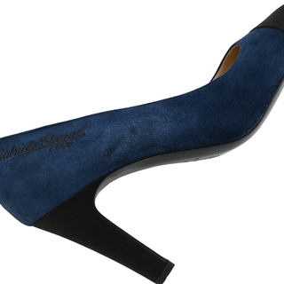 CHANEL | Gabrielle Blue Suede CC Pumps