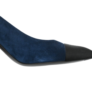 CHANEL | Gabrielle Blue Suede CC Pumps